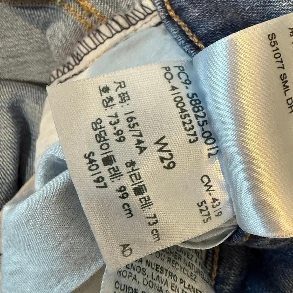 Levi's 29 724 high rise straight crop distressed stretch jeans J1 2745 - Picture 6 of 12